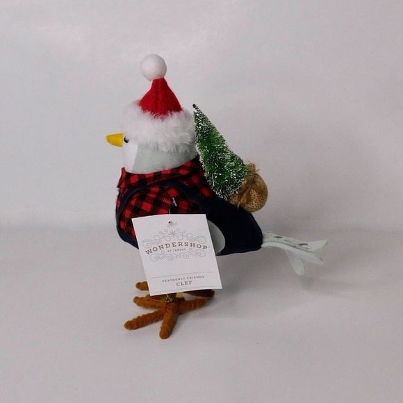NWT!! Target Spritz CLEF Bird Winter Wonderland Santa Hat Plaid Wondershop 2021 - Picture 5 of 11